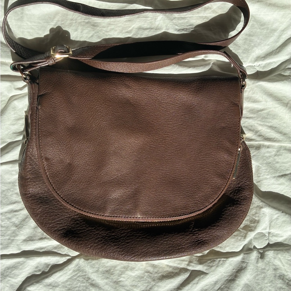 Danier Brown Leather Shoulder Bag